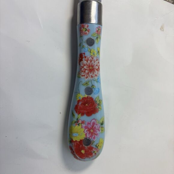 The Pioneer Woman Floral Slotted Spatula Turner Teal Blue Kitchen Utensil 2017 - Picture 5 of 7